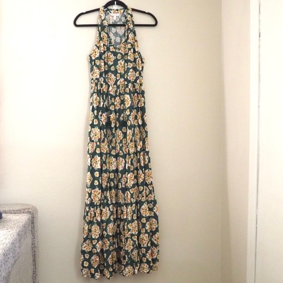 LC Lauren Conrad - Green Tiered Sleeveless Maxi Dress - Picture 4 of 10